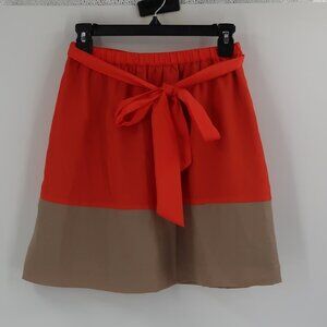 Express Women's Orange Tan Color block Skirt Size Small